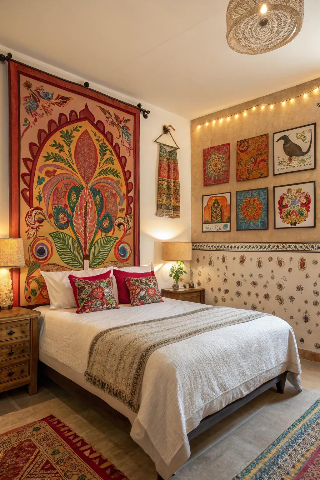 Indian artwork adds color and narrative to your space.
