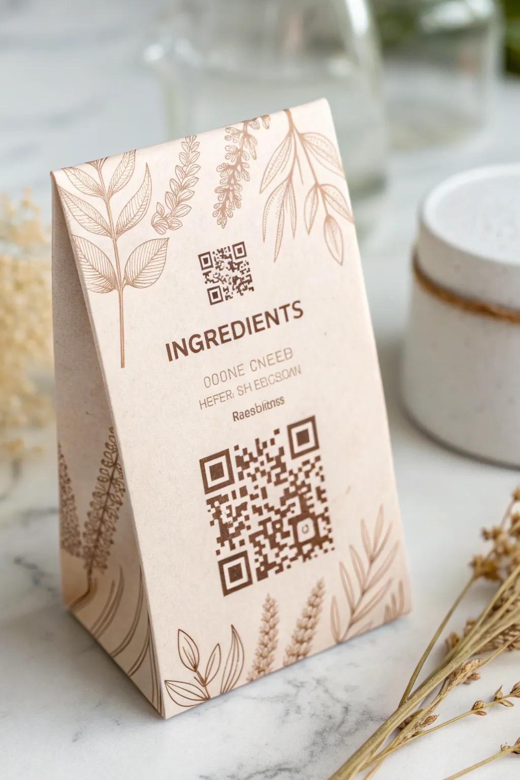 Elevate your packaging with a touch of modern elegance: Scan for more surprises!