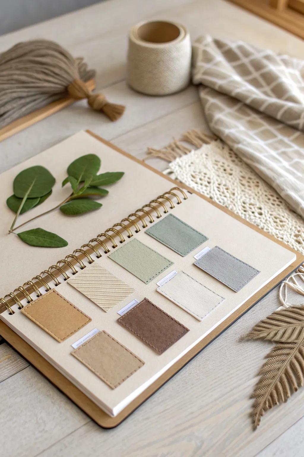 Explore the tactile world of textures with this beautifully crafted sketchbook page. Perfect for igniting creativity through touch.