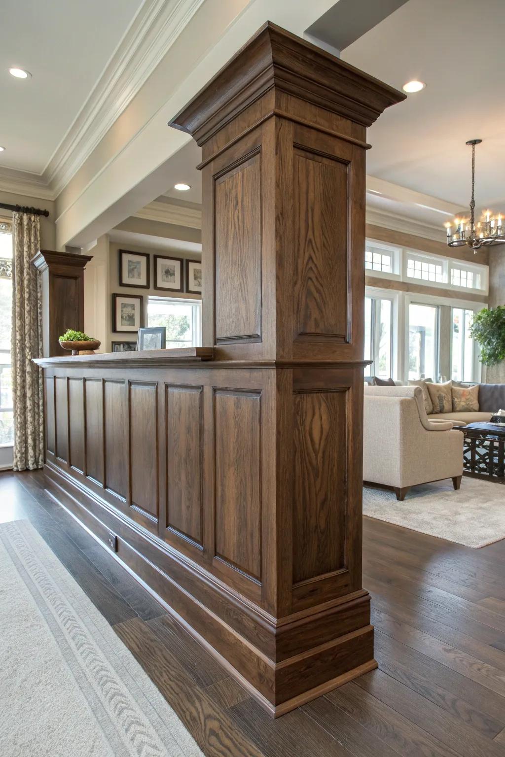 Redefine your space with the art of a handcrafted knee wall – where style meets function.
