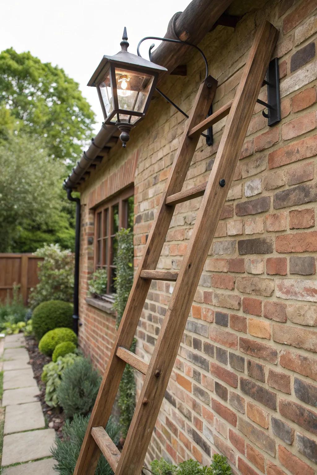 Elevate your outdoor space with stylish and secure ladder storage solutions.