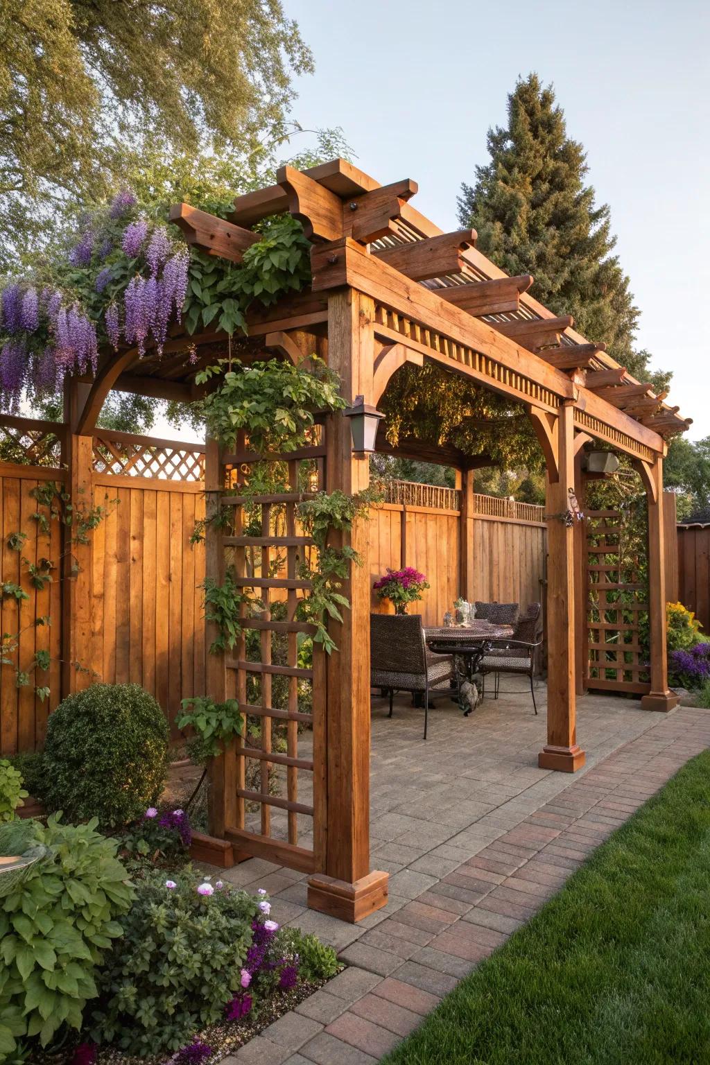 Transform your yard into a serene escape with a handcrafted pergola, where nature and artistry meet.