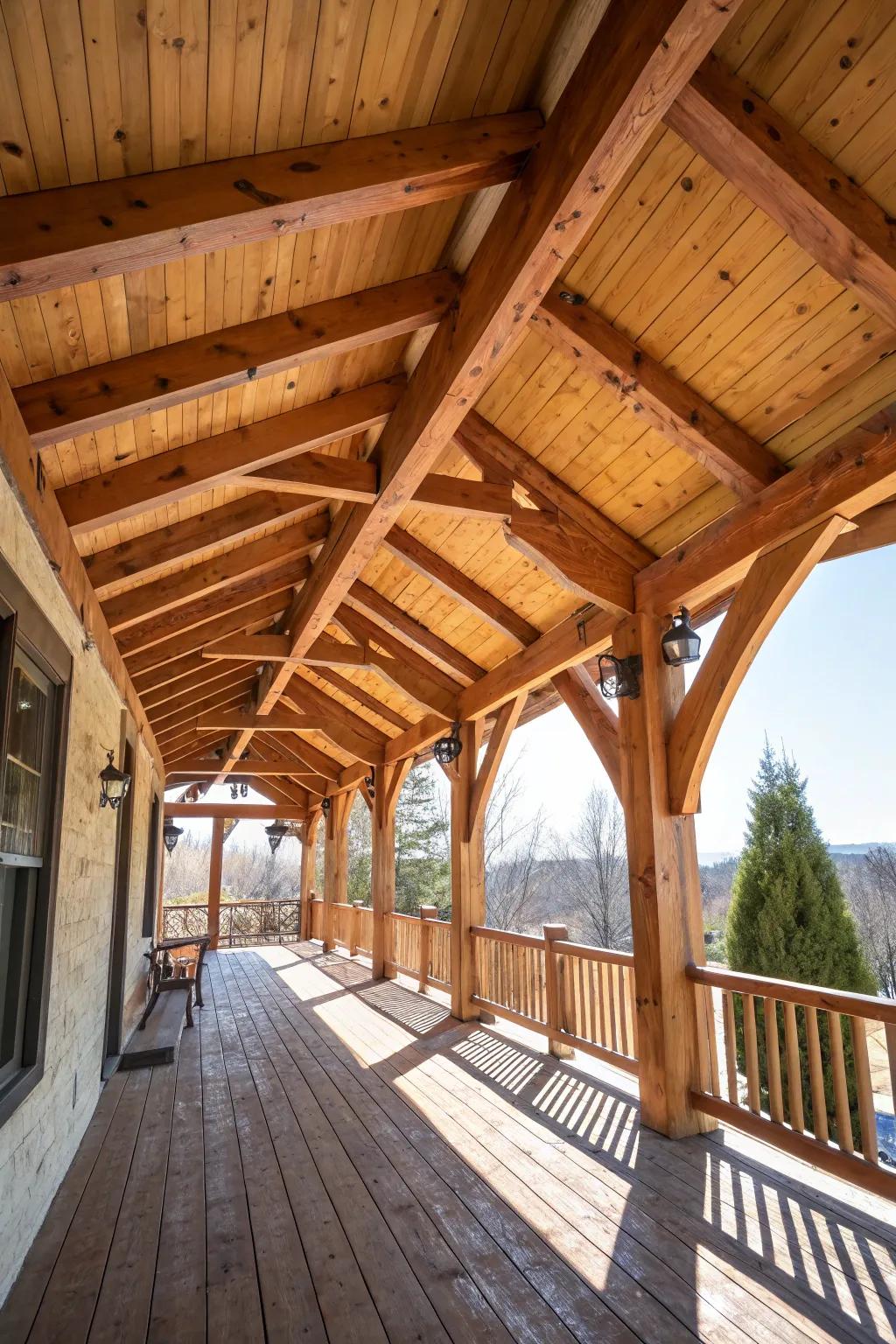 Open Beam Beauty: Revel in the rustic charm of expertly crafted exposed beams.