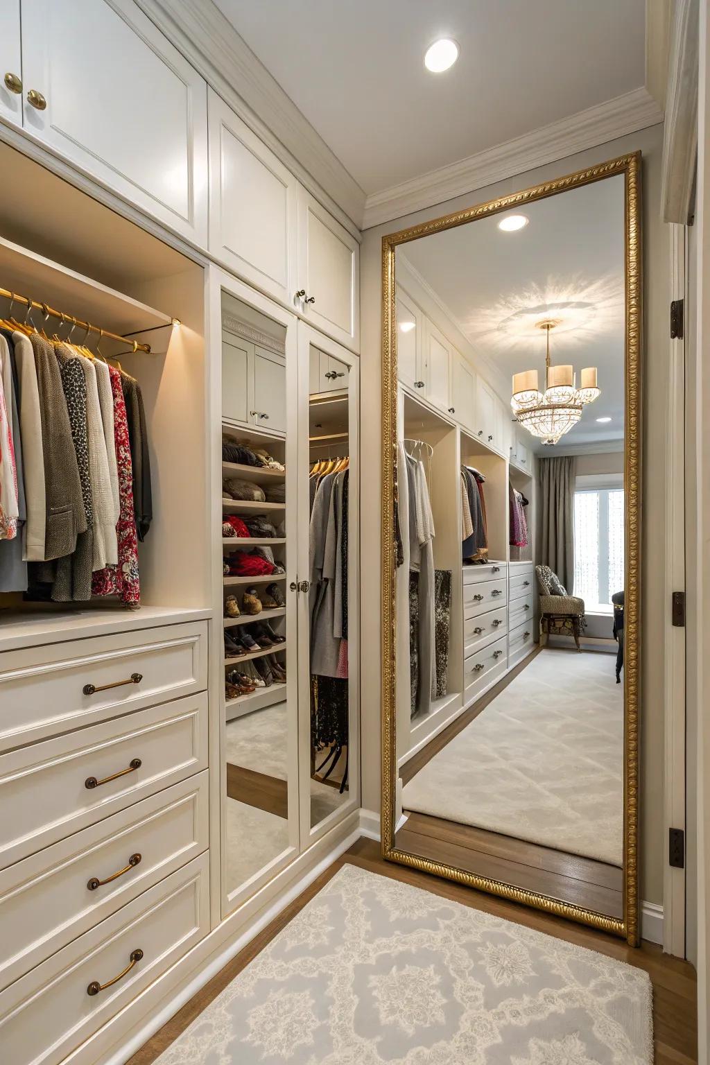 Mirrors are essential for both style and practicality.