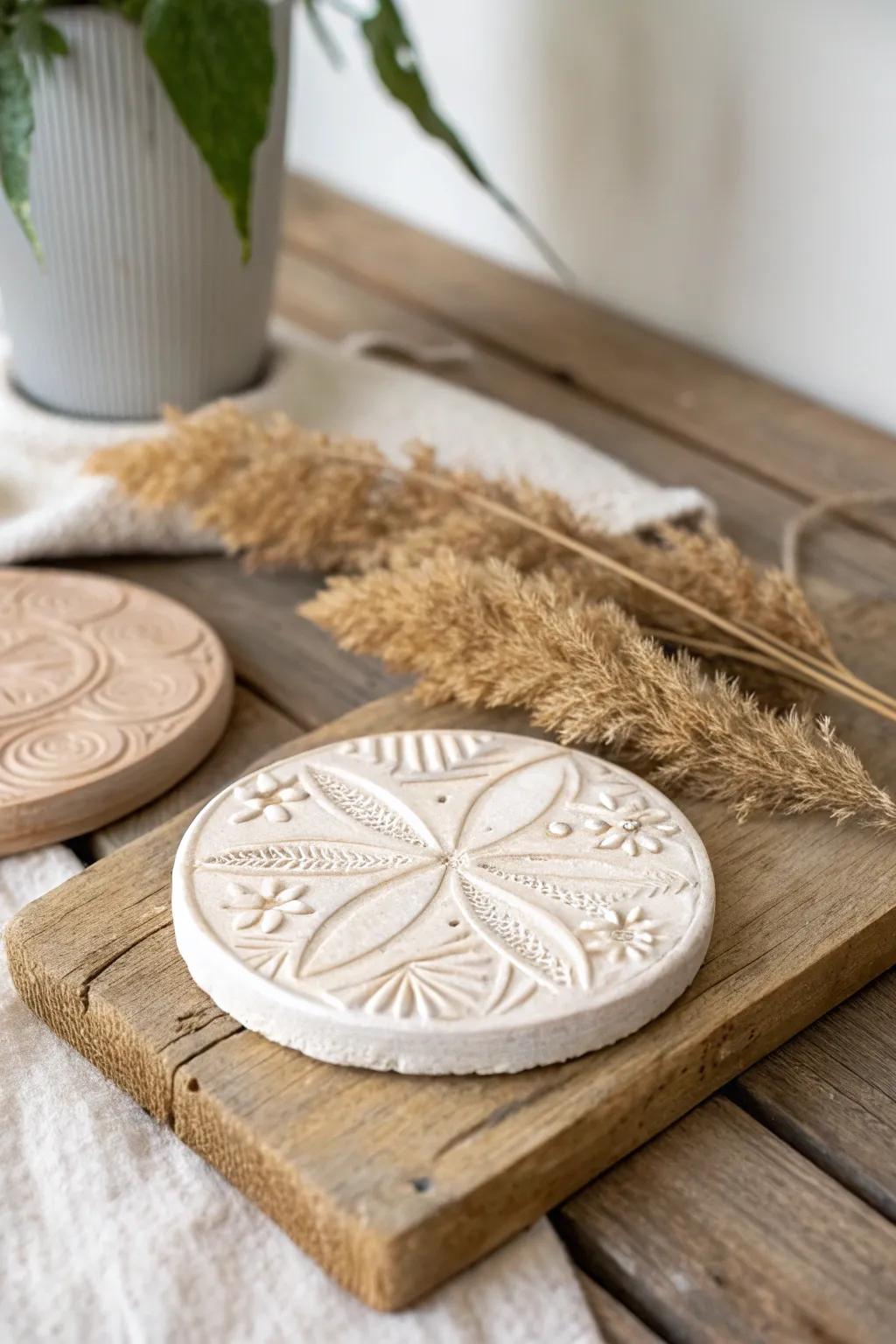 Elevate your home with the simple elegance of handcrafted clay coasters.