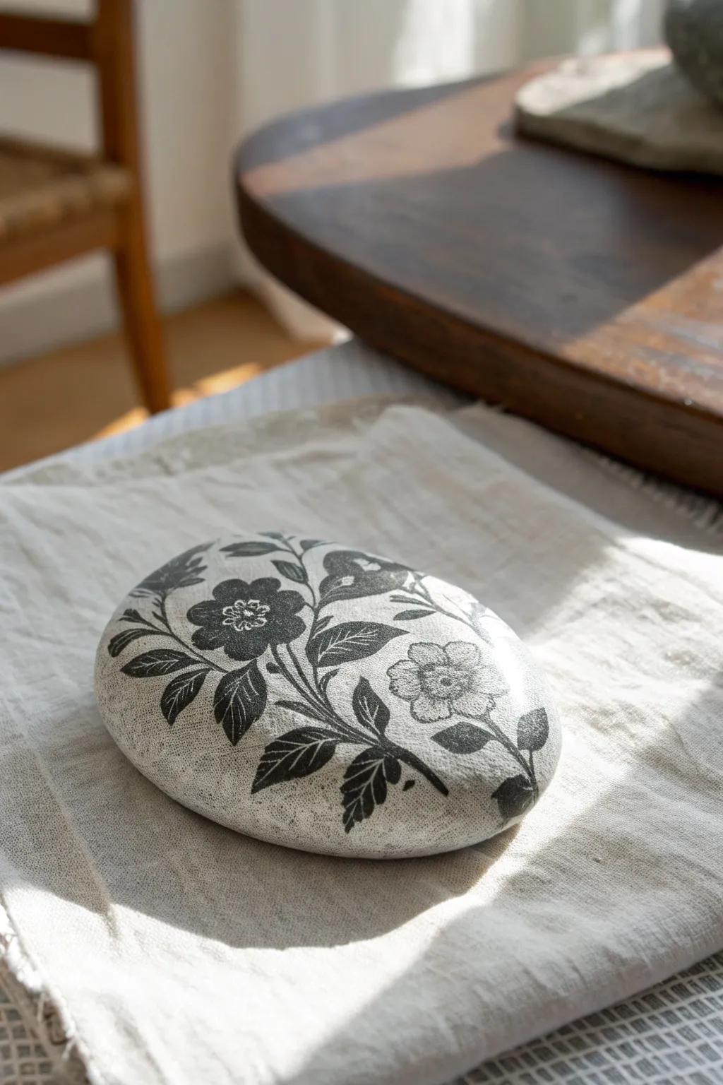 Transform your garden with these charming photo transfer stones. A touch of nature's elegance.