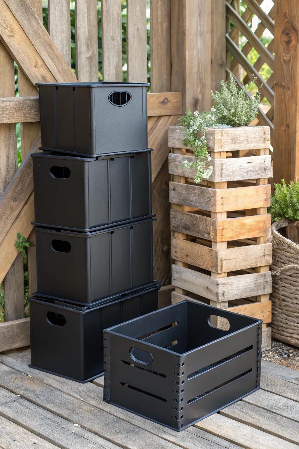 Elevate your nesting game with sleek, stackable style.