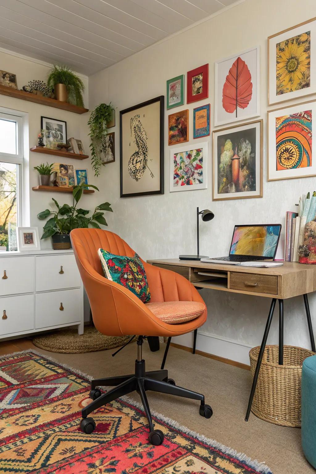 Unique chair designs can serve as stunning focal points in any office.