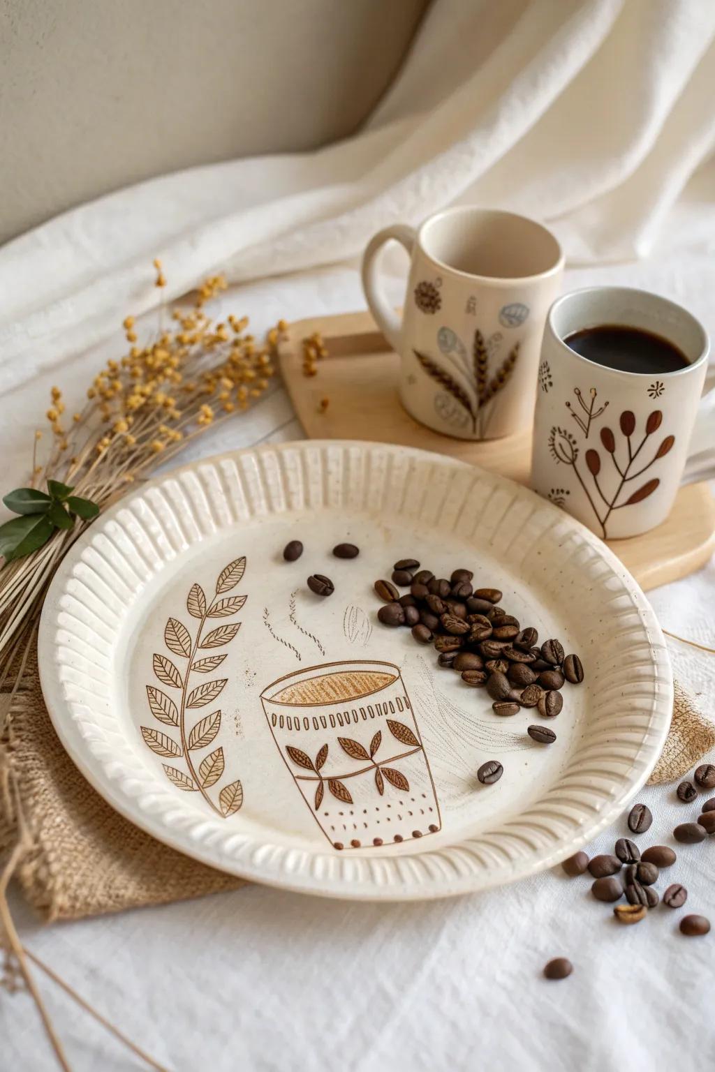 Celebrate the coffee lover in your life with this charming Coffee Connoisseur award—where minimalist design meets artisanal beauty.