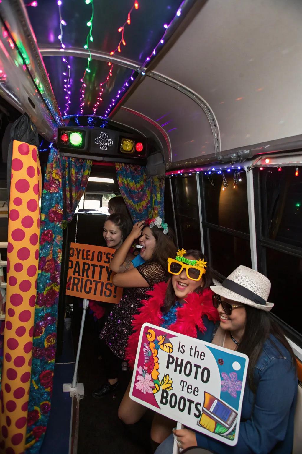 A photo booth corner is perfect for capturing unforgettable moments.