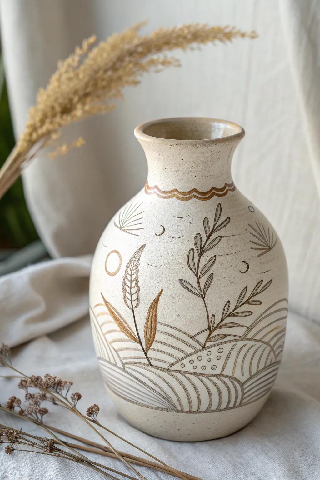 Embrace the calming beauty of nature's patterns in minimalist design.