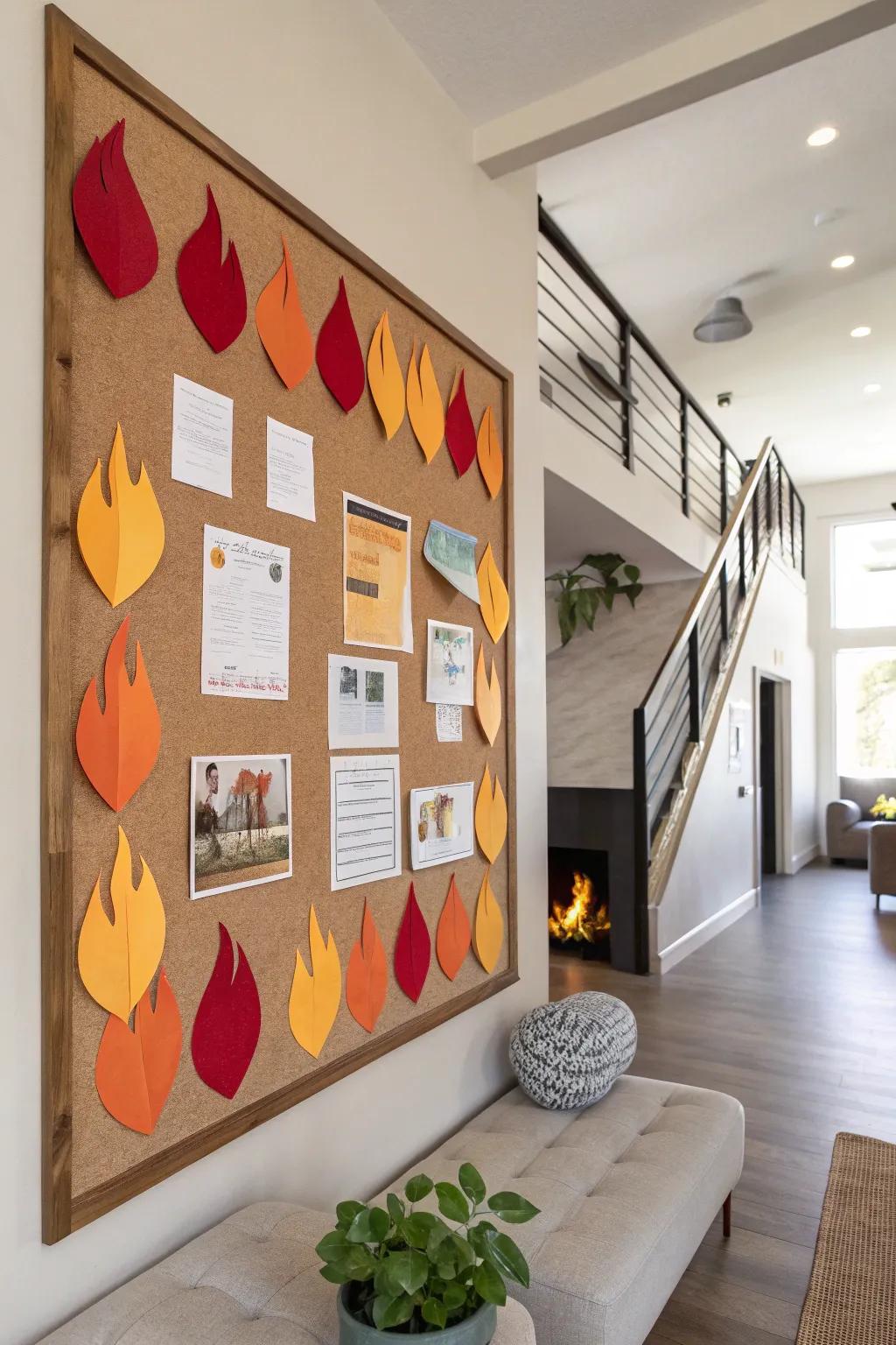 Cascading tongues of fire create an eye-catching display.