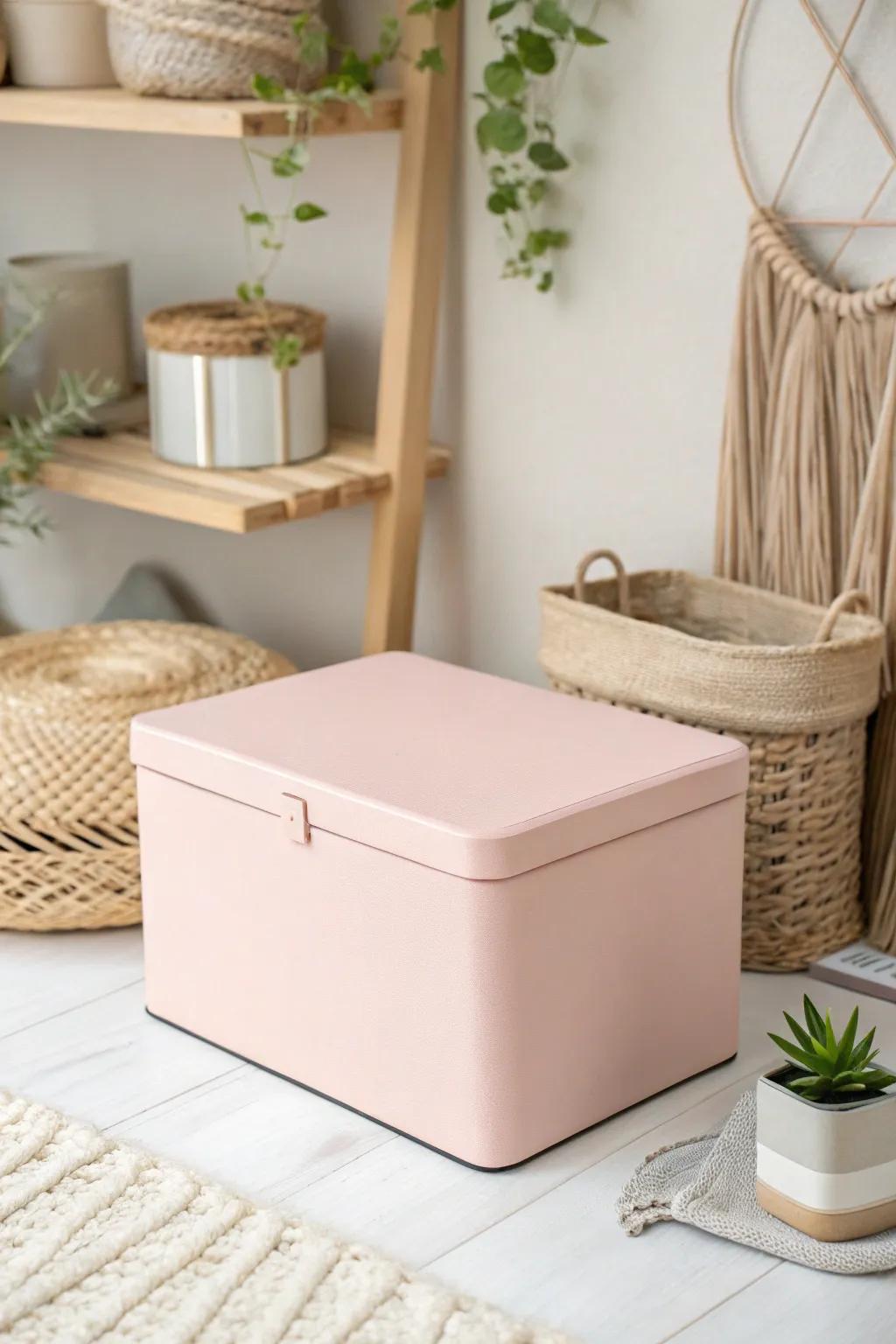 Elevate your craft room with chic pink storage solutions that blend Scandinavian minimalism with a touch of Boho flair.