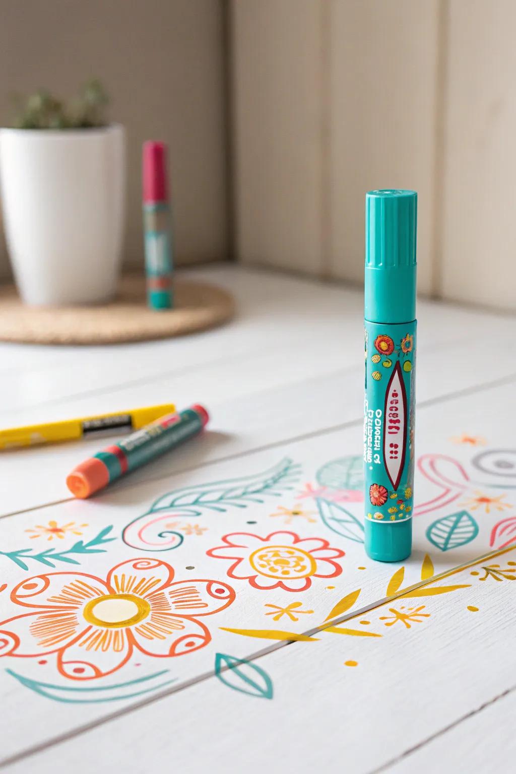 Explore the surreal with vibrant posca creations—where imagination meets minimalist elegance.