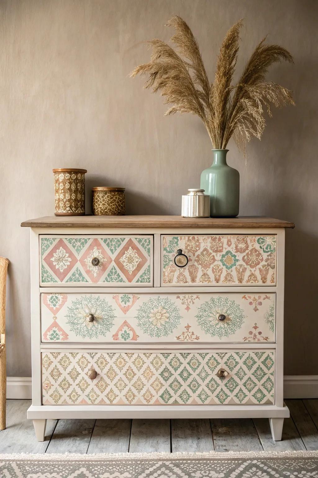Transform your space with artistic stenciling—where craftsmanship meets natural beauty.