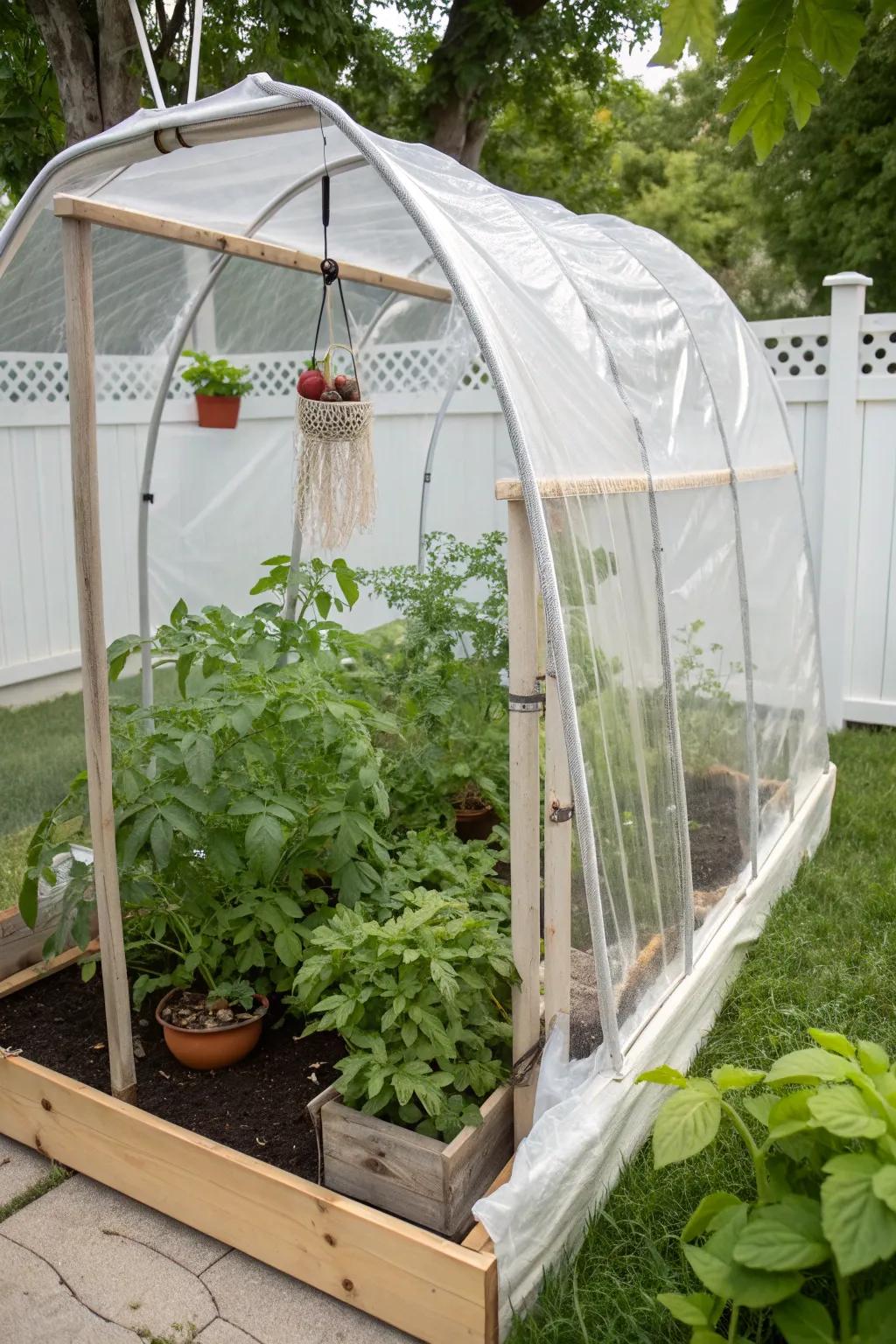 Turn your old trampoline into a stunning greenhouse oasis—where simplicity meets natural beauty.