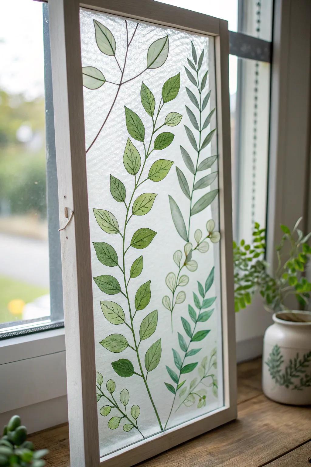 Bring nature indoors with elegantly painted glass botanicals.