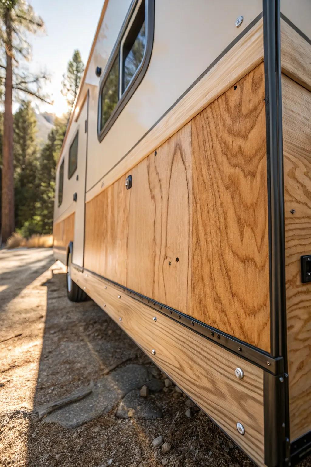 Craftsmanship Meets Durability: Plywood Skirting for a Sturdy RV Solution