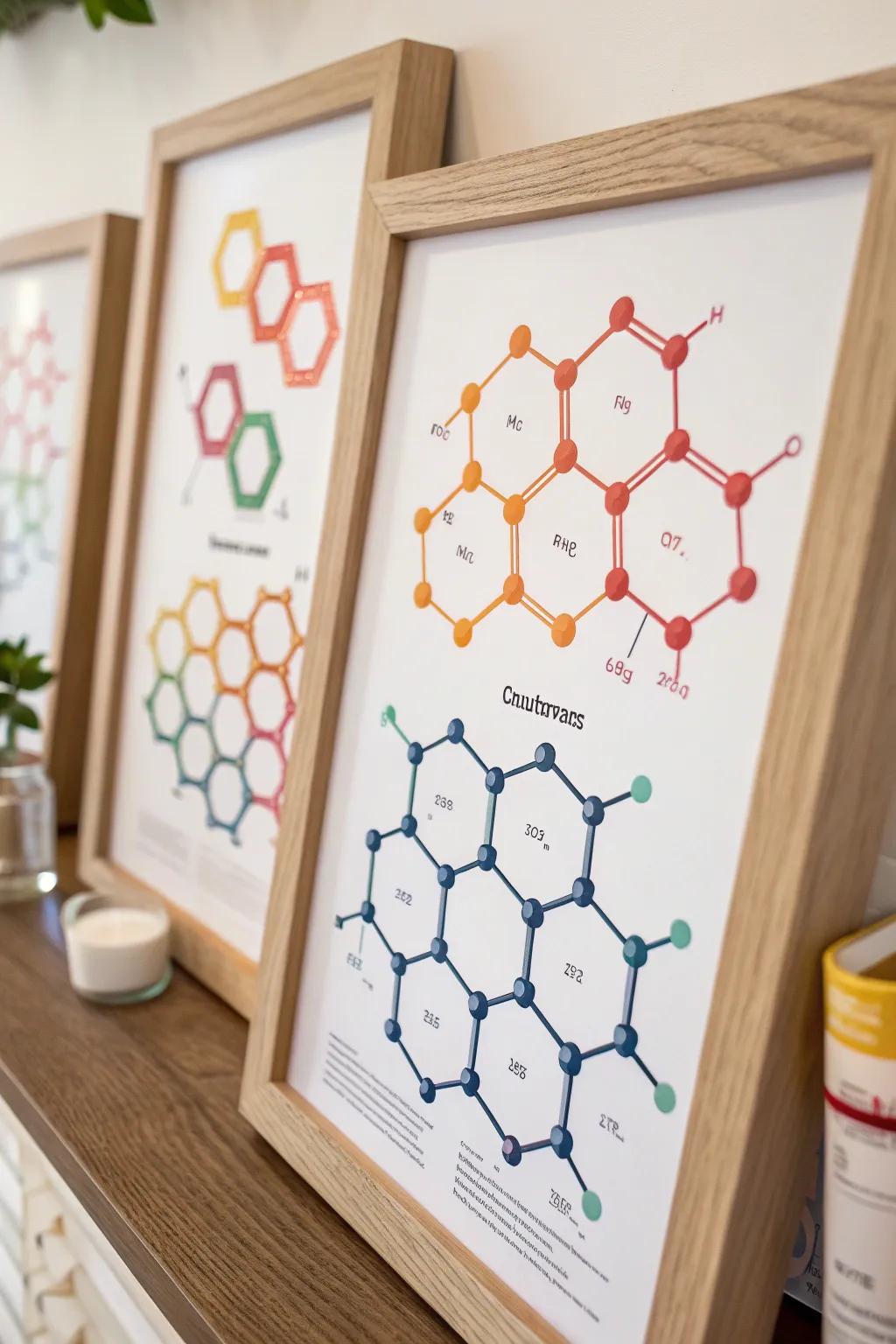 Discover the art of science with vibrant molecular marvels, where simplicity meets sophistication.