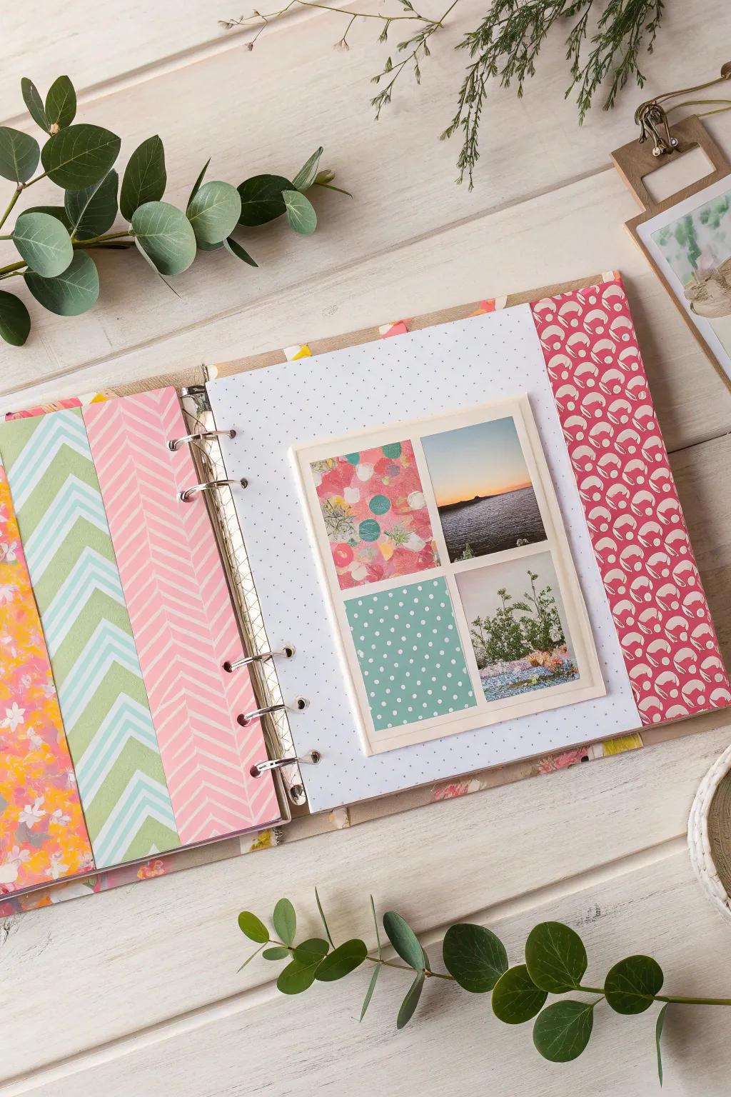 Elevate your scrapbook with vibrant backgrounds that make your memories shine.