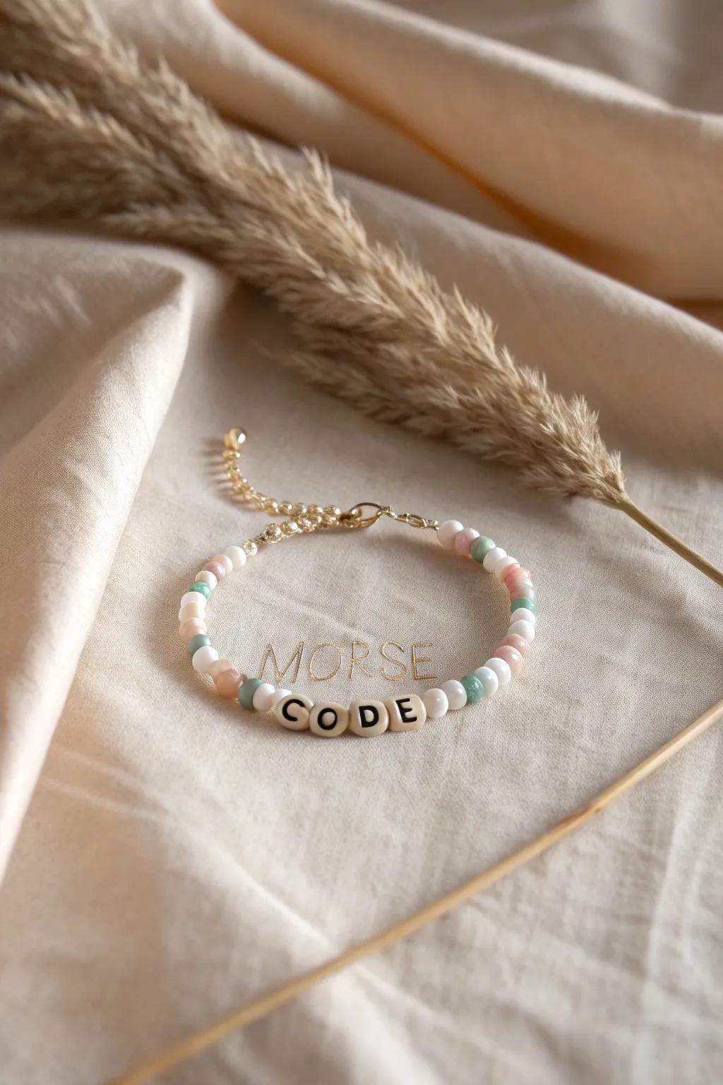 Secret messages in style: Discover the beauty of personalized Morse code bracelets.