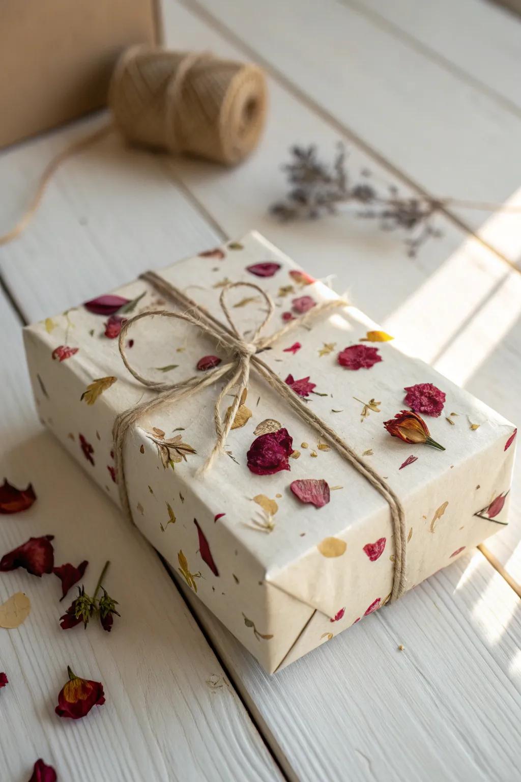 Wrap with nature: An eco-friendly gift idea that's as beautiful as it is sustainable.