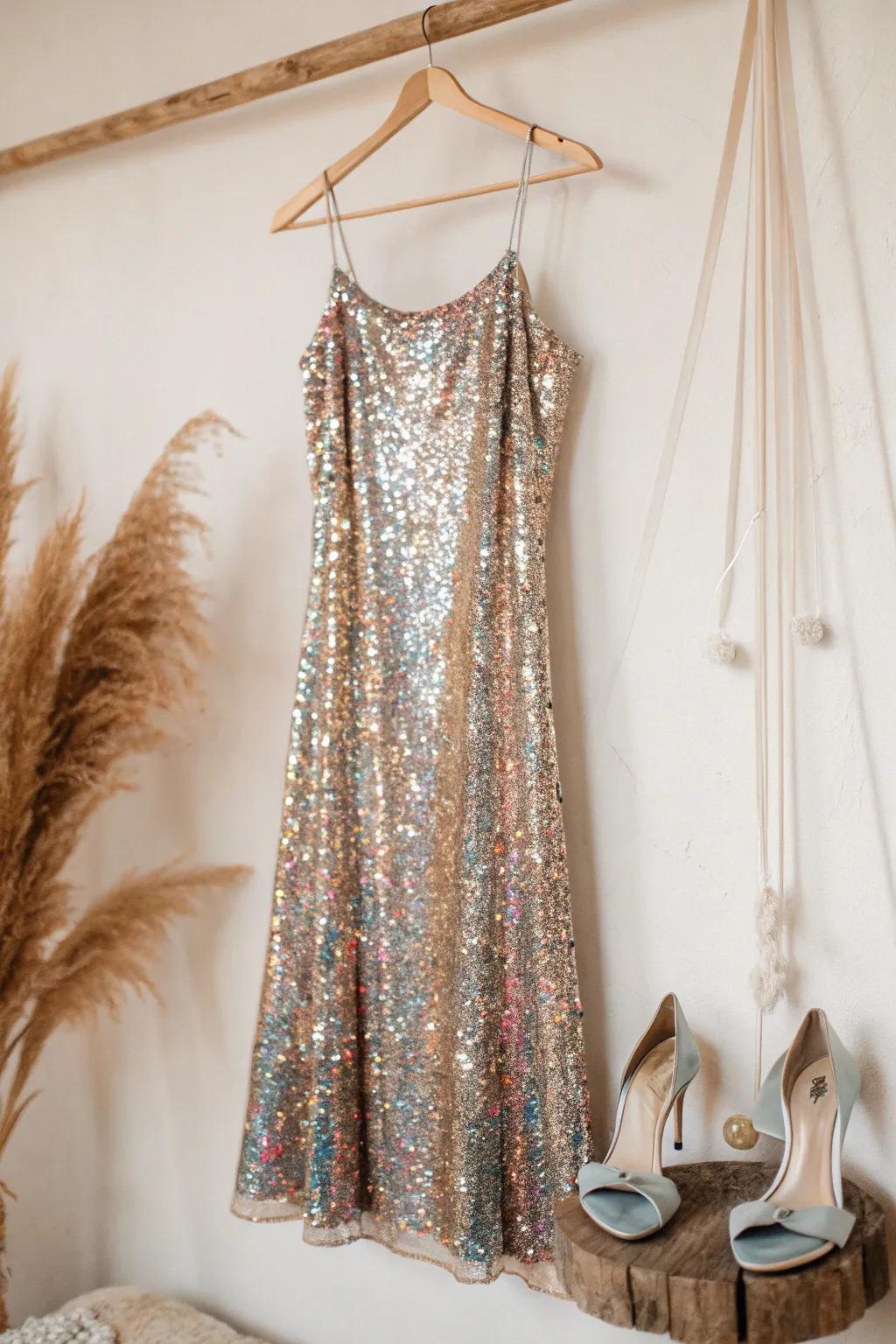 Step into the spotlight with this dazzling '70s-inspired disco diva look!