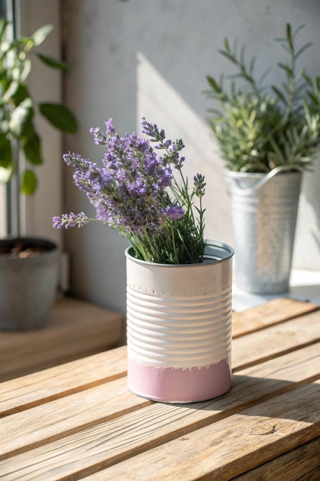 Transform everyday items into stunning garden decor with these charming metal can planters!