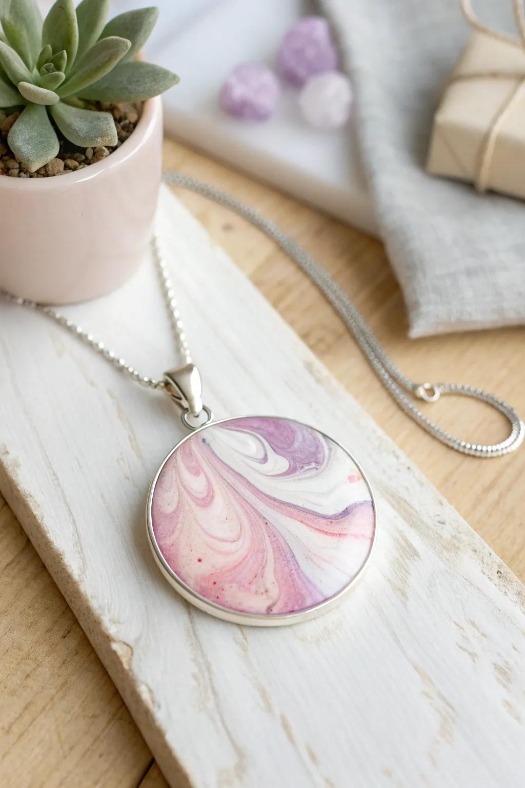 Transform your jewelry collection with the enchanting art of water marbling. Discover the beauty in simplicity.