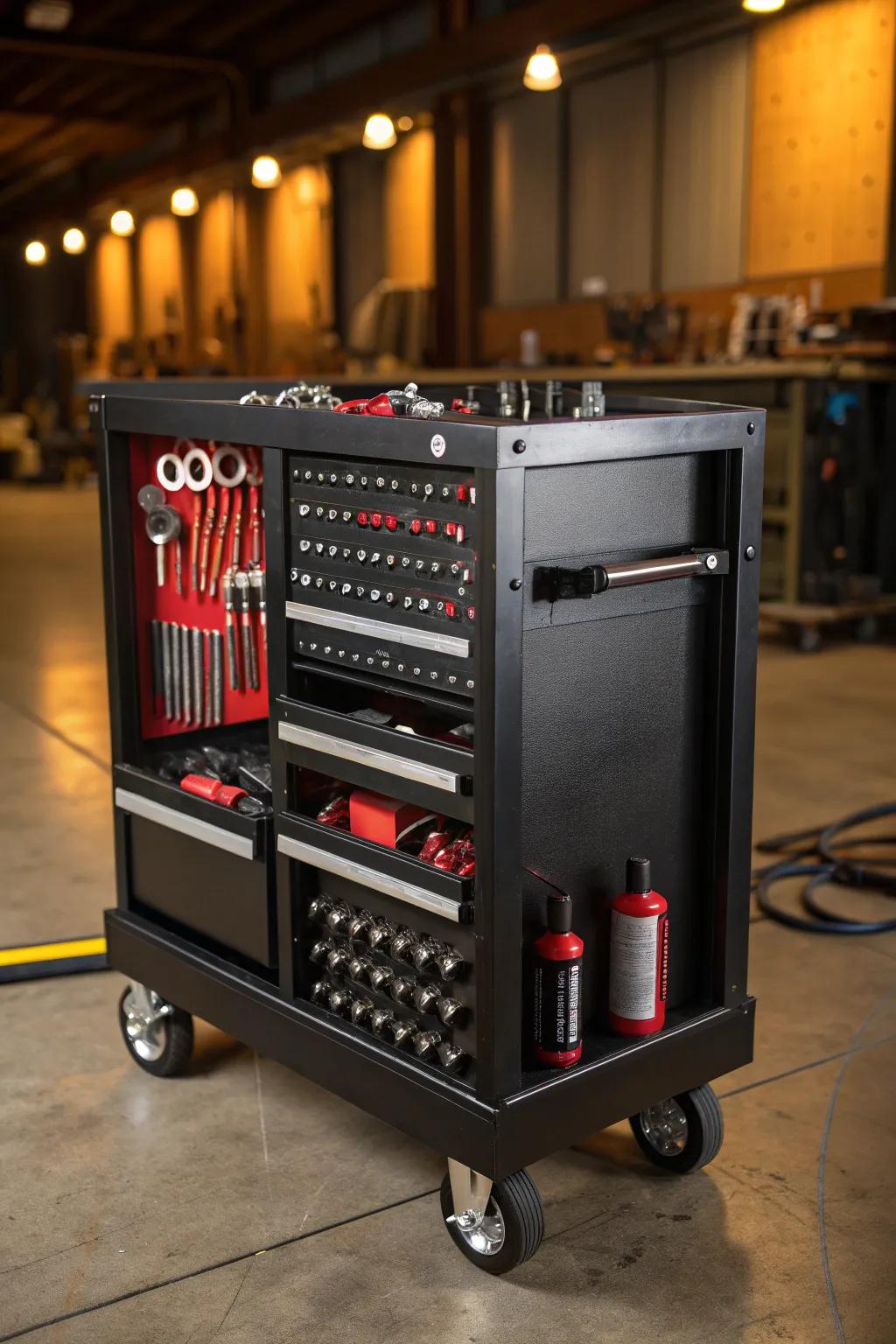Elevate your workshop with magnetic storage panels - where accessibility meets craftsmanship.