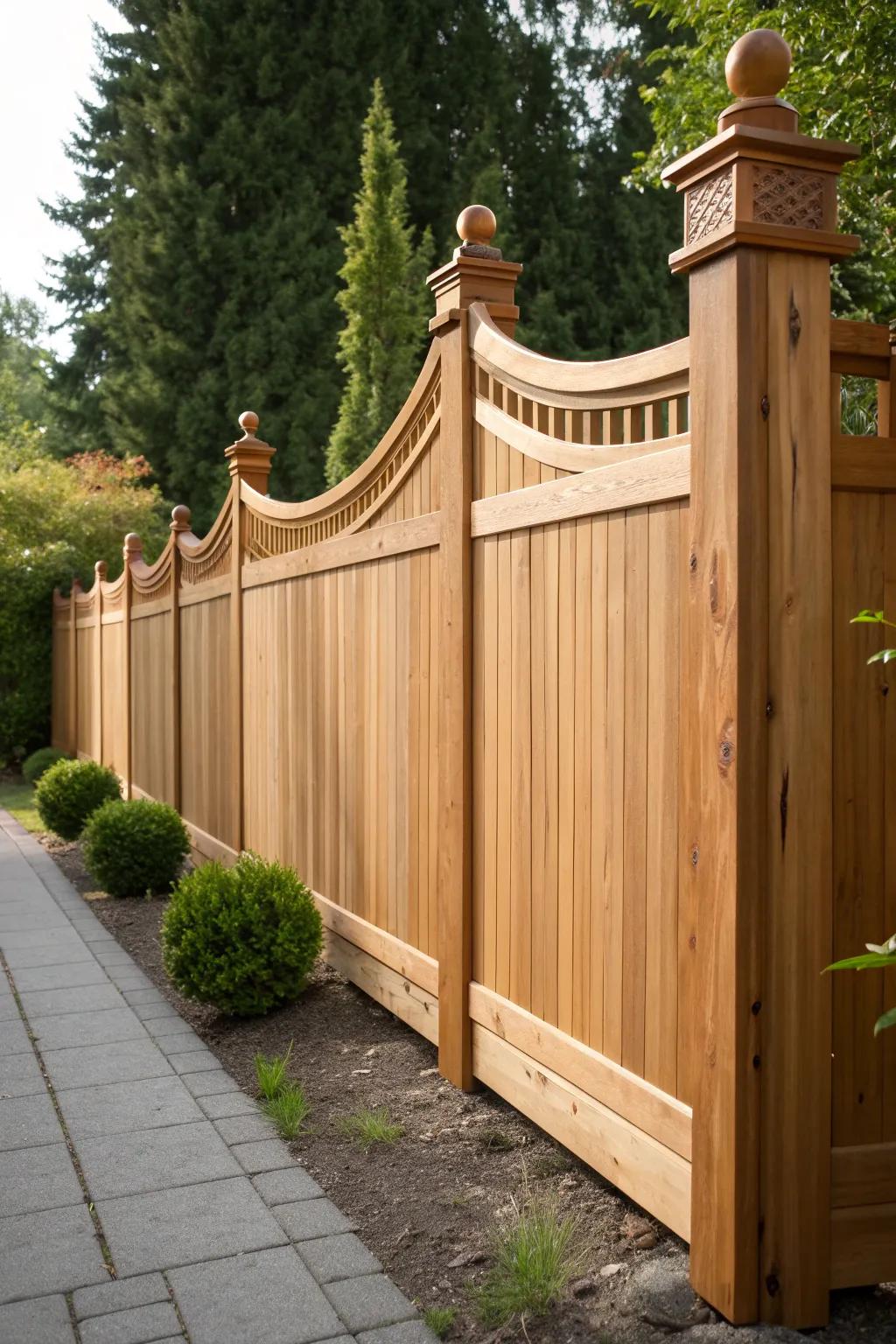 Elegance in craftsmanship: the perfect good neighbor fence.