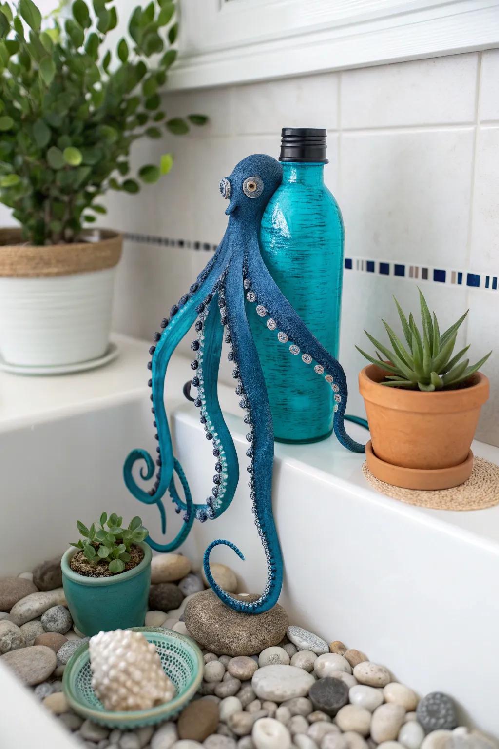 Dive into creativity with this charming ocean-inspired decor piece!