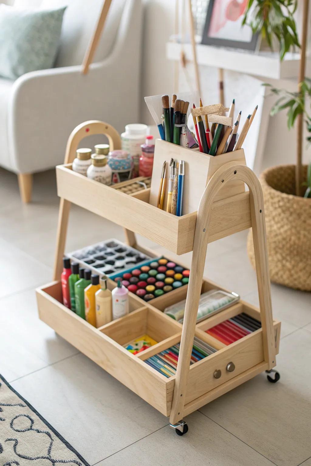 Crafted for Creativity: This portable art caddy is your perfect companion for inspiration on the go.