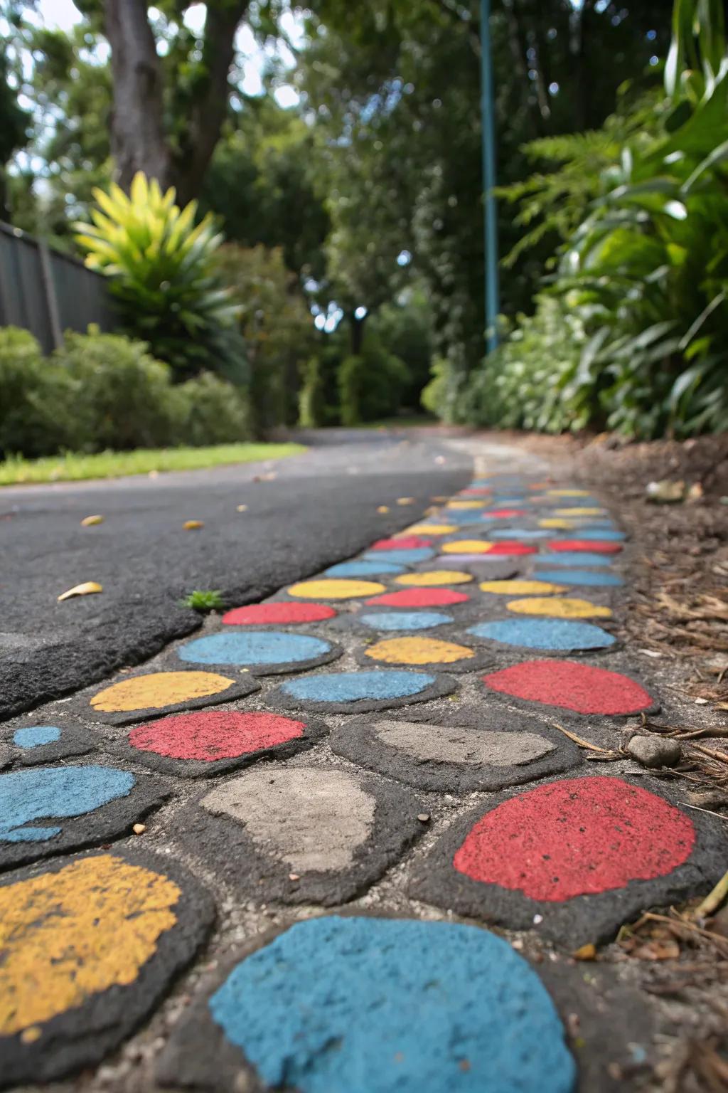 Transform your walkway into a masterpiece with unexpected pops of color!