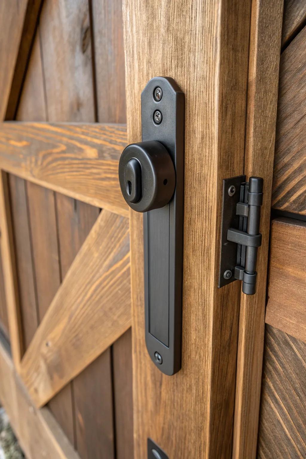 Discover the seamless elegance of magnetic locks for a minimalist barn door design.