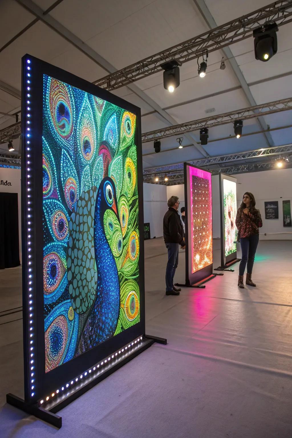 Color-adjustable LEDs enhancing the mood of art pieces