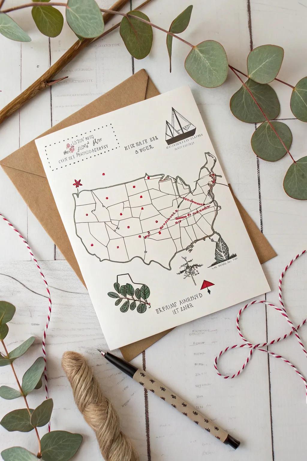 Chart your friendship journey with a map of memories, a beautiful keepsake that captures shared adventures.