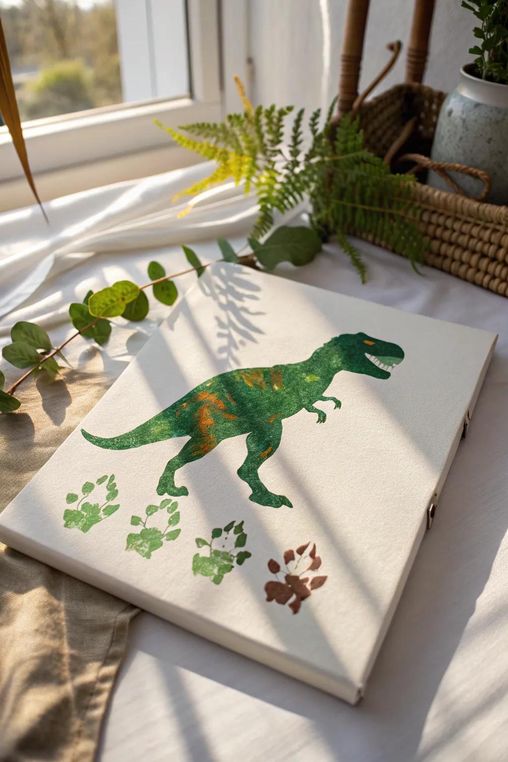Unleash their inner paleontologist with footprint dinosaur art – a creative birthday surprise!