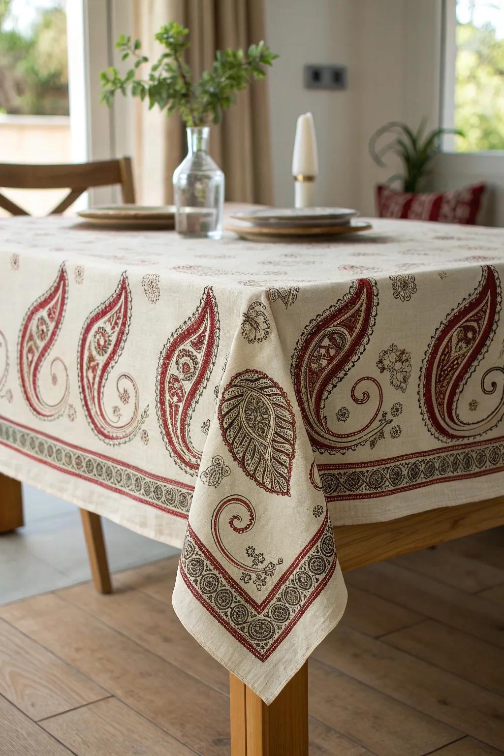 Embrace the timeless elegance of traditional block print patterns, where simplicity meets exotic charm.