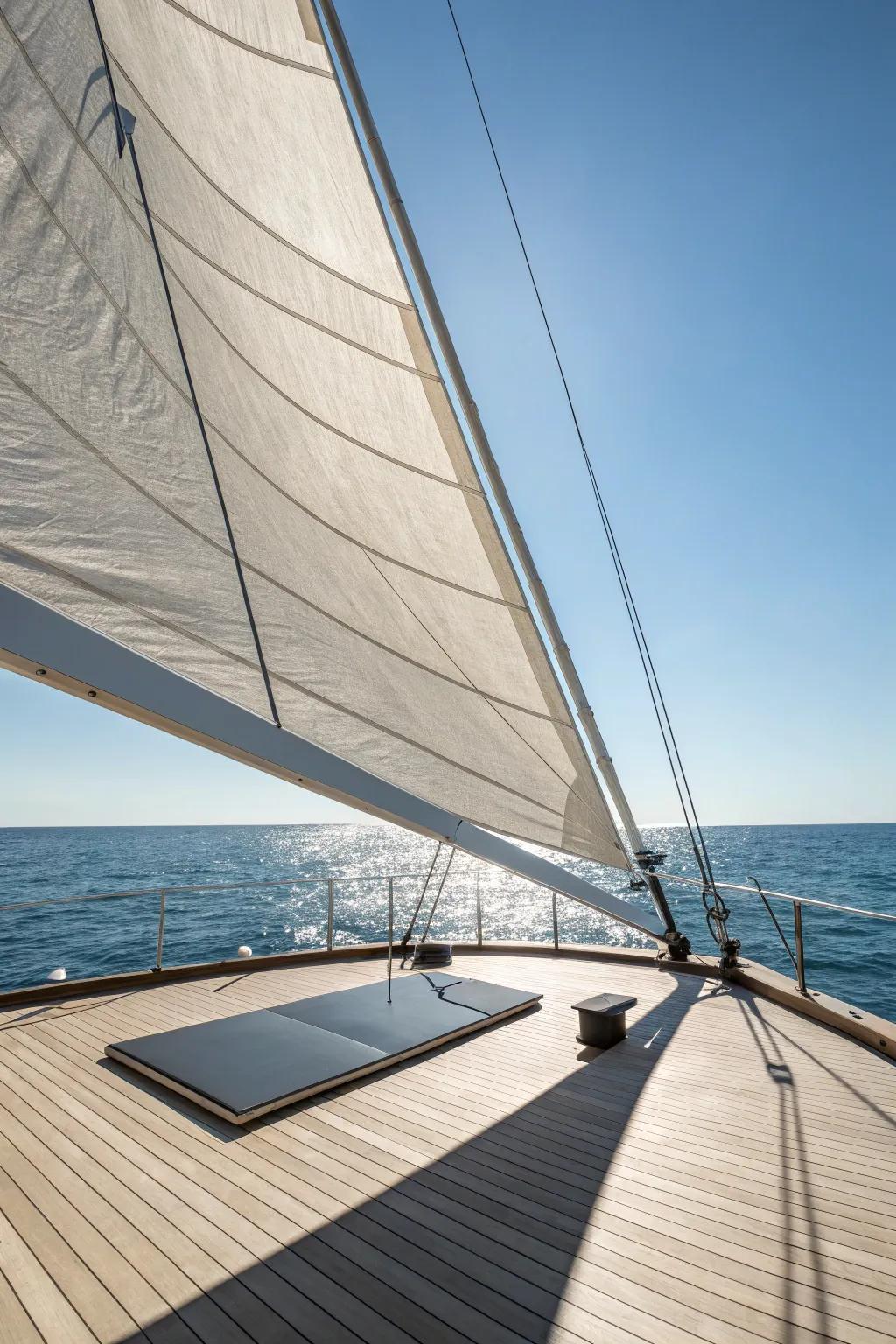 Elevate your boating experience with a sophisticated adjustable sun sail, the perfect blend of style and sun protection.