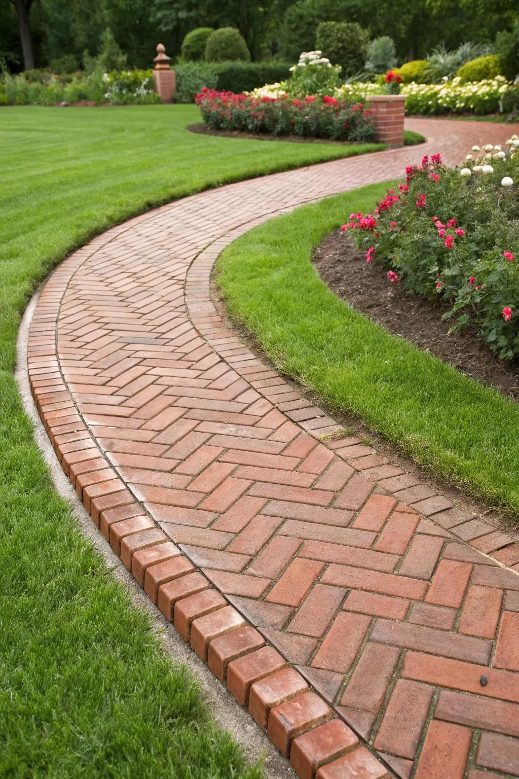 Craft the perfect divide between your lawn and garden with exquisite brick edging.