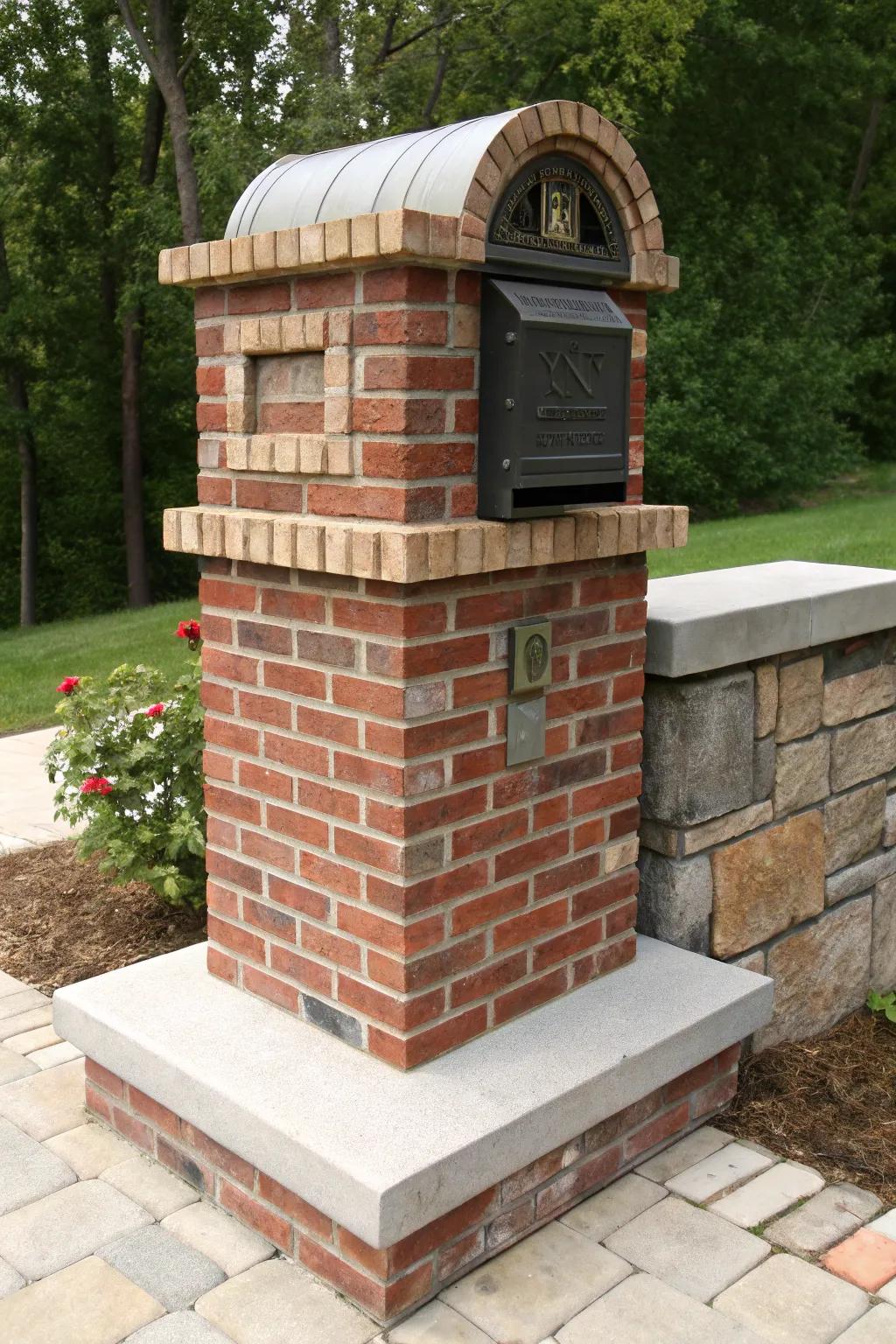 Elevate your curb appeal with a stately brick mailbox featuring an expanded base.