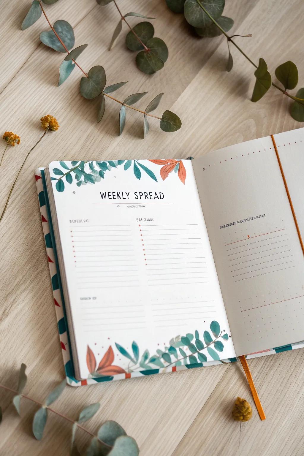 Capture your week's best moments with a touch of elegance and simplicity. 🌿✨ #WeeklyHighlights #BulletJournal