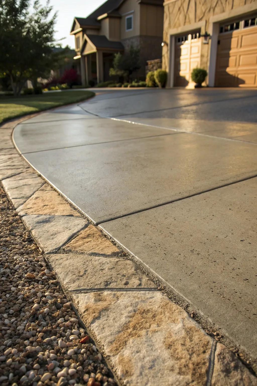 Elevate your driveway game with a stunning multi-finish design that blends elegance and affordability.