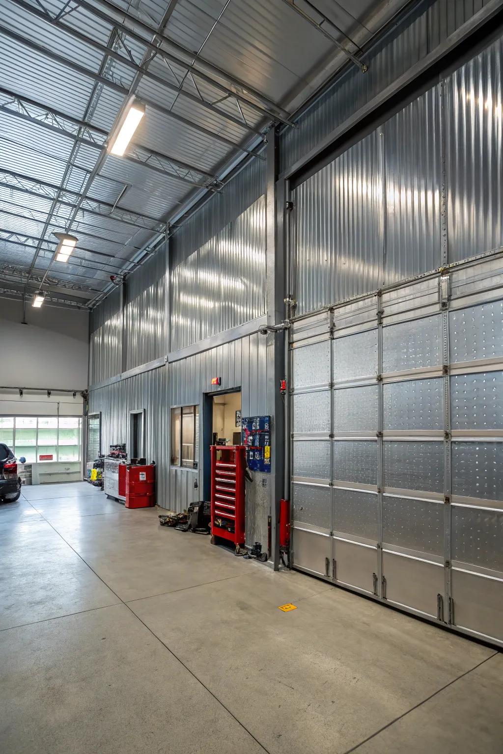 Metal panels offer durability and style.