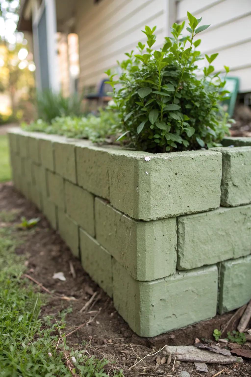 Elevate your garden's edge with a touch of earthy elegance. #GardenCraftsmanship