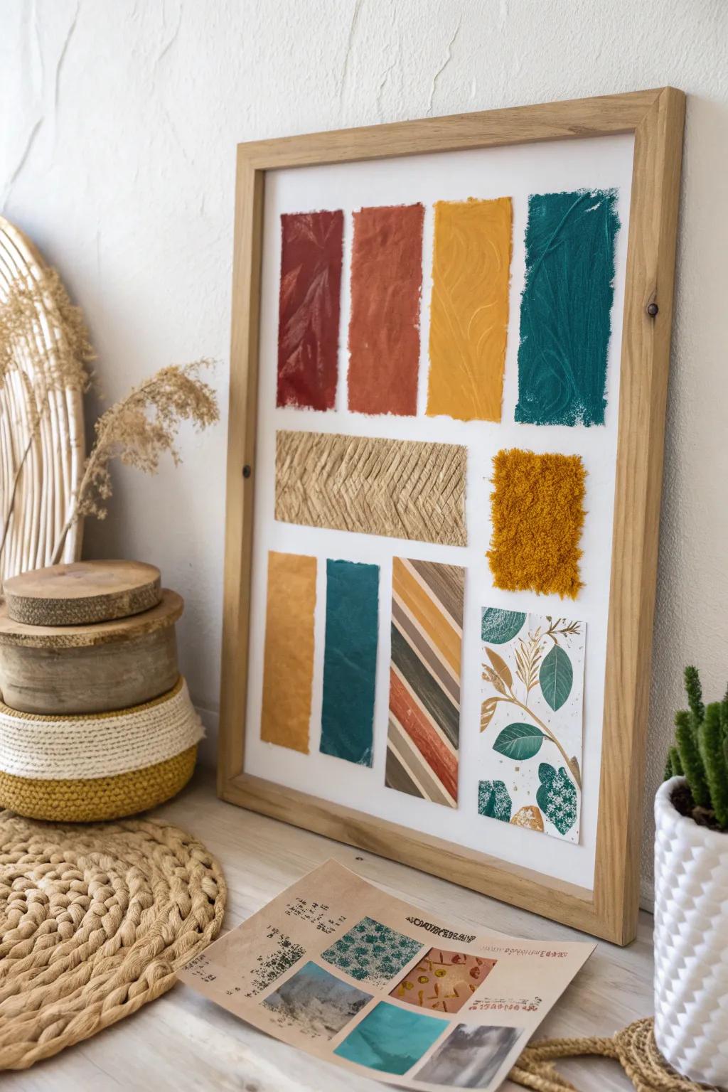 Unleash your creativity with mixed media magic - where bold colors meet natural elegance.