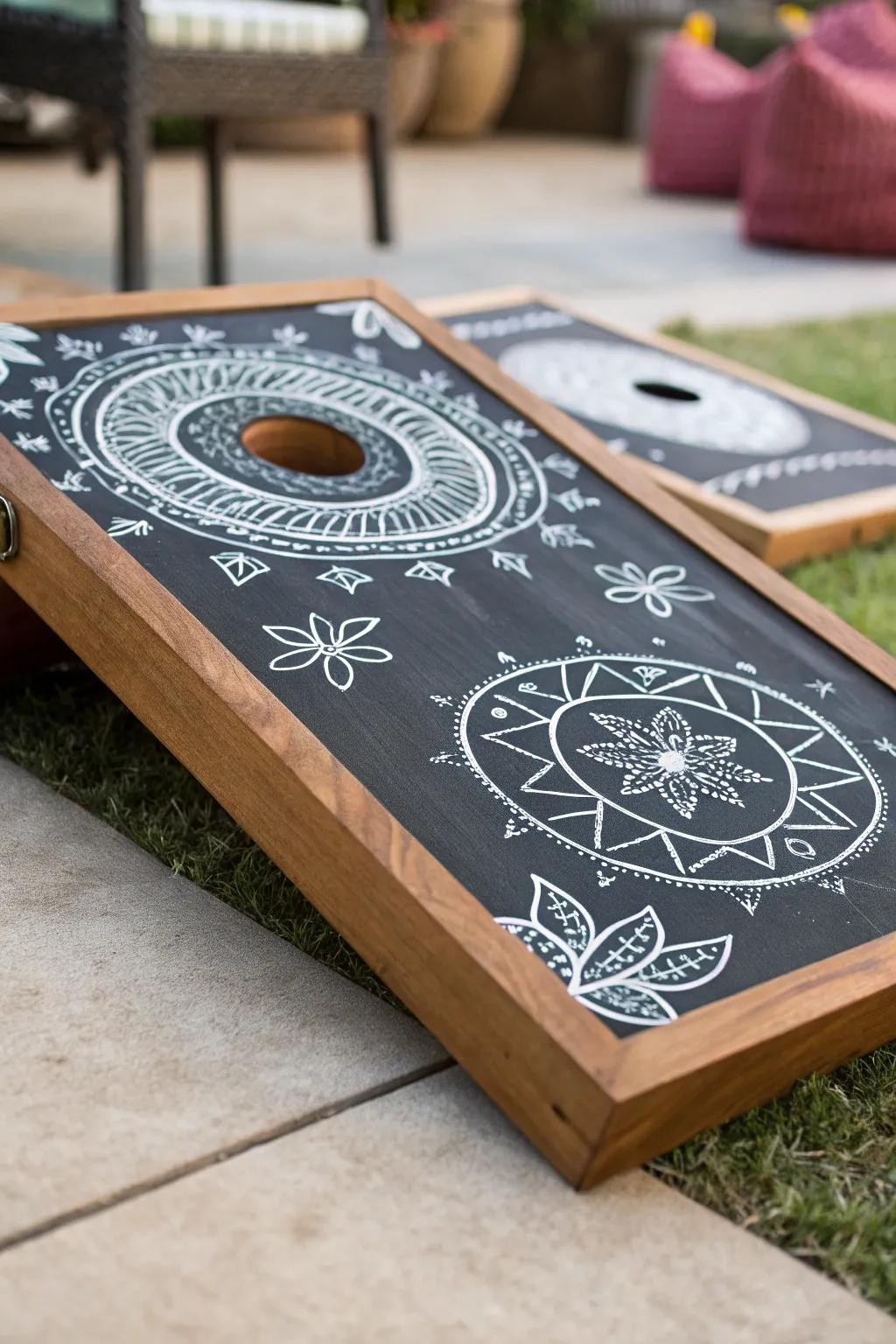 Redefine your game night with a personalized chalkboard bean bag board – where creativity meets craftsmanship.