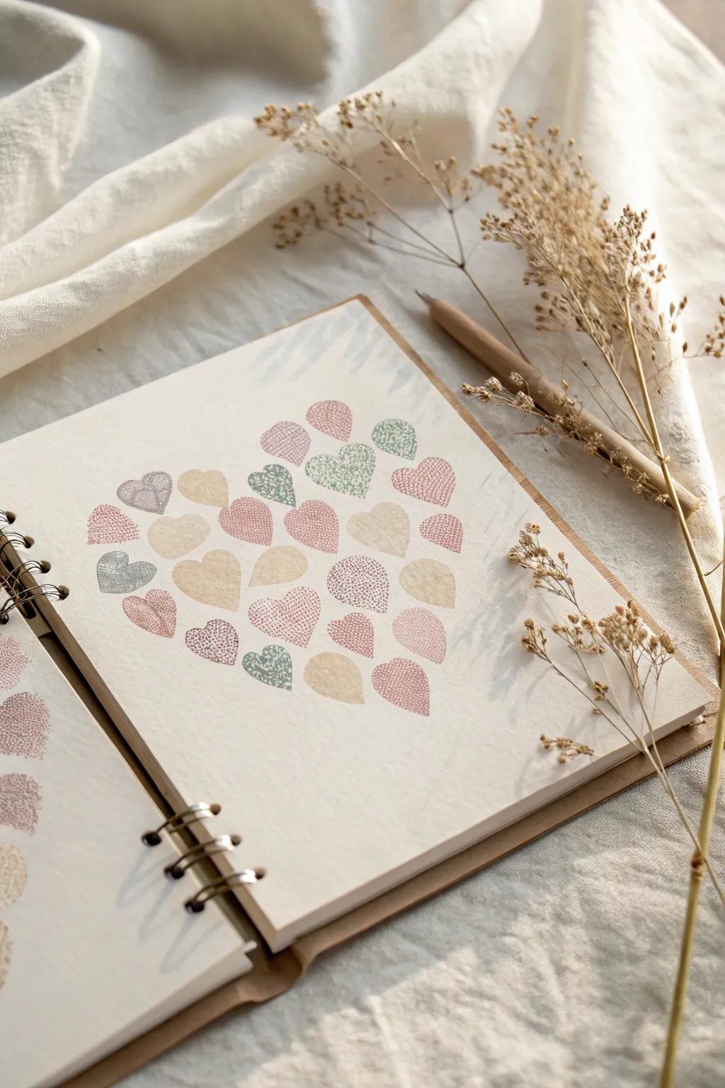 Capture your love story with a touch of personal artistry. #FingerprintArt #MinimalistBoho