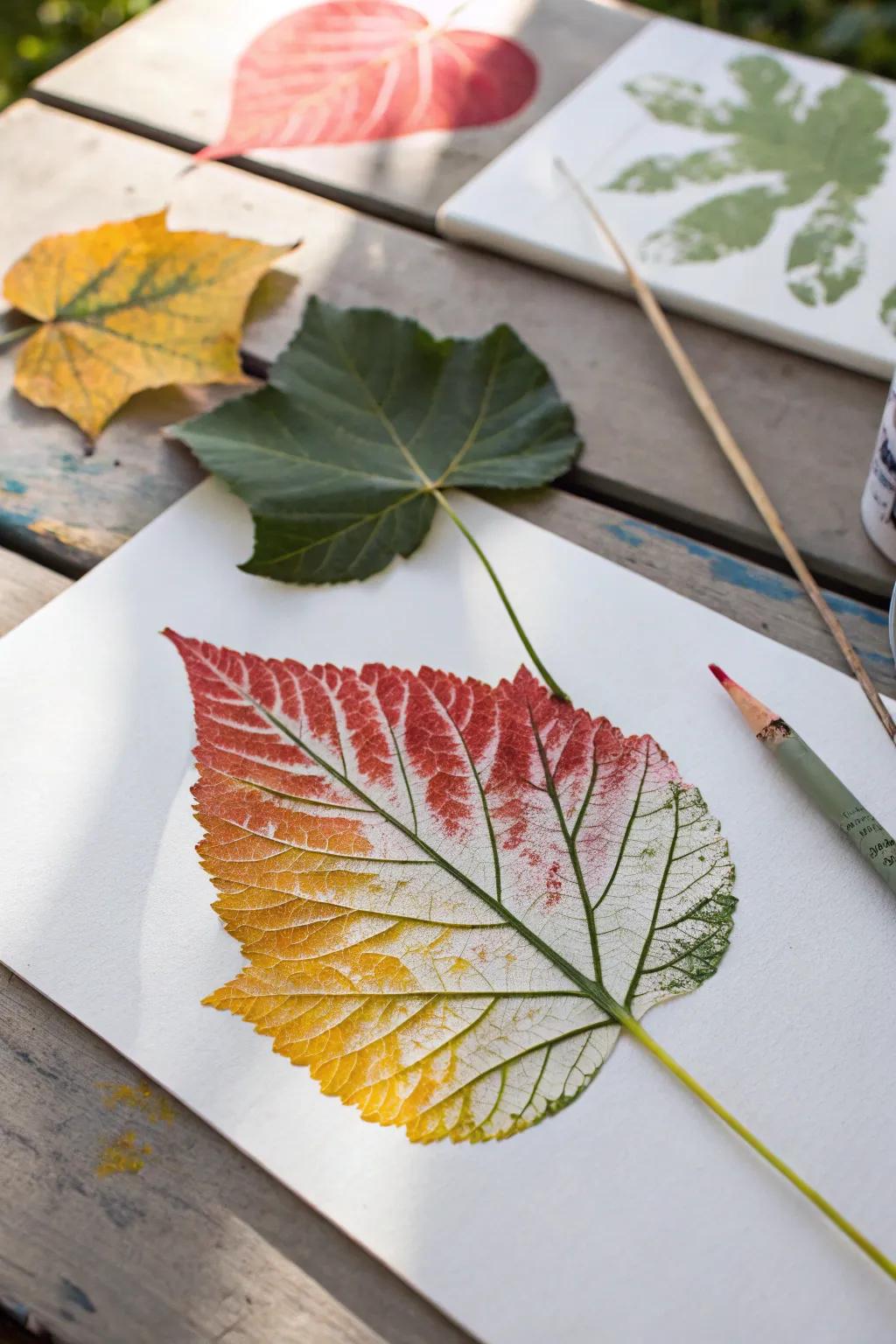 Embrace nature's palette with seasonal leaf stamps—where simplicity meets vibrant creativity.